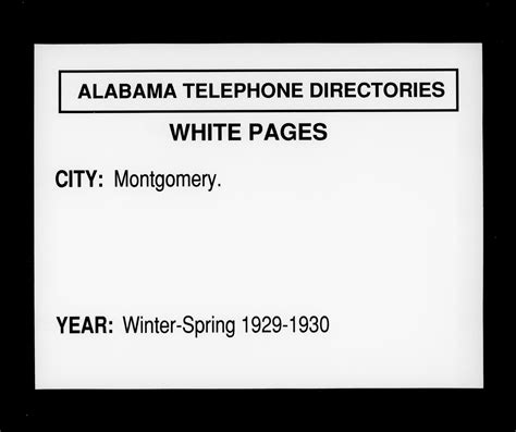 Whitepages provides answers to over 2 million searches every day and powers the top ranked domains Whitepages , 411, and Switchboard. . White pages montgomery al